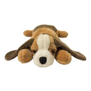 YangJee Beagle Hound Dog Brown Tan Saddleback Plush Sleep Laying Down 24" Korea